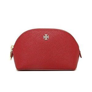 Tory Burch York Leather Beautiful Makeup Bag NWT